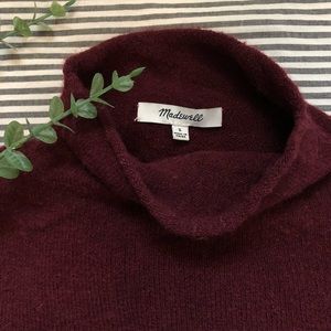 Madewell Wine Red Turtleneck Sweater